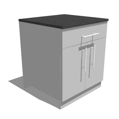 30" Double Door Cabinet w/Shelf & False Top Panel  (SBC30CDD)