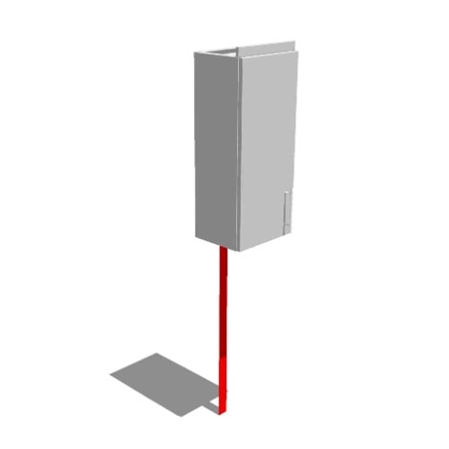 18" Full Height Left-Swing Single Door Wall Cabinet w/Four Shelves (SWC18FSDL)