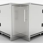 View 12” X 12” Corner Cabinet w/ Swivel Door & 3 Shelves (SBC12SLS)