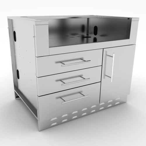 CAD Drawings BIM Models Sunstone Metal Products 40” Appliance Cabinet (SAC40GLPCD)