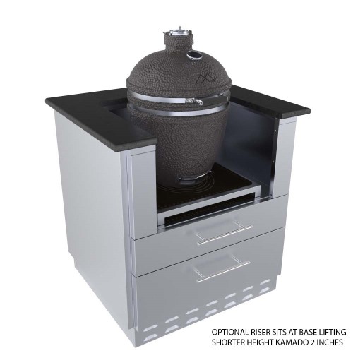 CAD Drawings BIM Models Sunstone Metal Products 30" Kamado Hybrid Grill Base Cabinet (SAC30KBDC)