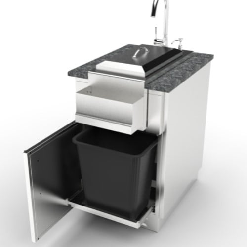 CAD Drawings BIM Models Sunstone Metal Products 20” Appliance Cabinet w/ Left Swing Door (SAC20CSDL)