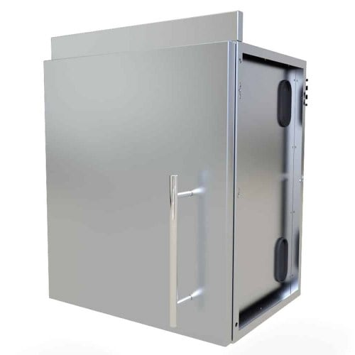CAD Drawings BIM Models Sunstone Metal Products 18" Upper Wall Left Swing Door Cabinet (SWC18CSDL)