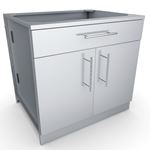 View 36" Double Door Cabinet w/Shelf & False Top Panel (SBC36CDD)