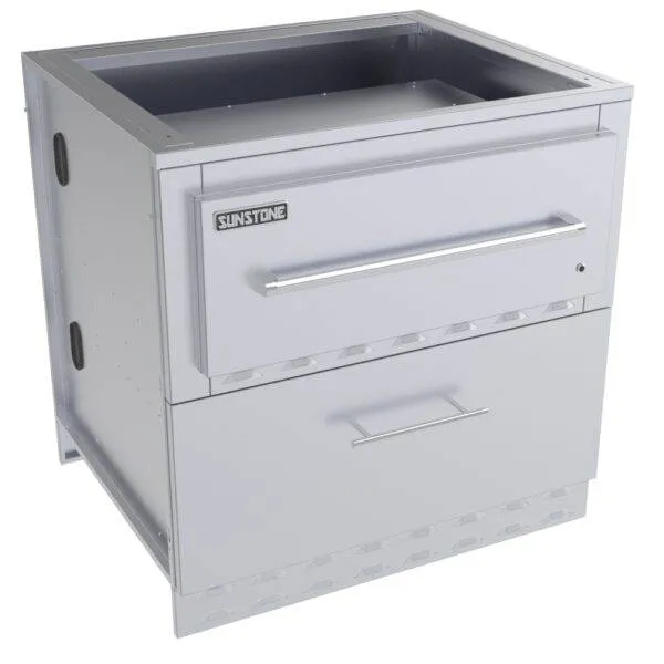 CAD Drawings BIM Models Sunstone Metal Products 34" Single Warming Drawer Cabinet (SAC34SWC)