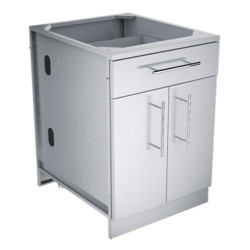 CAD Drawings BIM Models Sunstone Metal Products 24" Double Door Cabinet w/Shelf & False Top Panel (SBC24CDD)