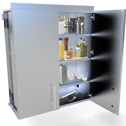 CAD Drawings BIM Models Sunstone Metal Products 36" Full Height Wall Cabinet w/Four Shelves (SWC36FDD)