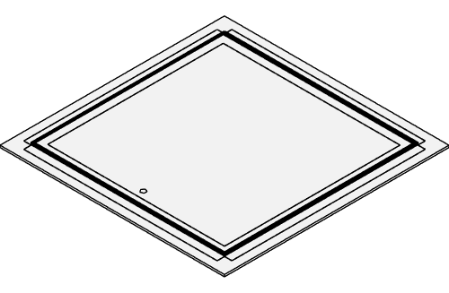 Recessed Aluminum Floor Hatch with Exposed Flange (PPA-RE)