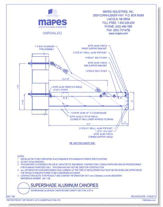 SuperShade Aluminum Canopies End Canopy Section (3 of 4)