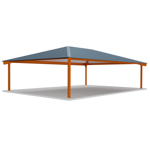 CAD Drawings BIM Models RCP Shelters, Inc. Tube Steel Rectangle Hips: TS-H2434-04