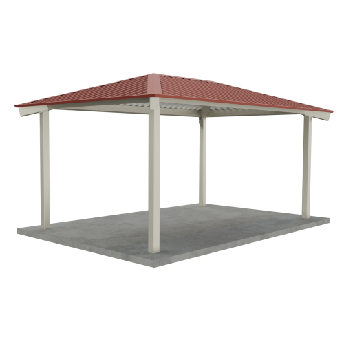CAD Drawings BIM Models RCP Shelters, Inc. Tube Steel Rectangle Hips: TS-H1218-04