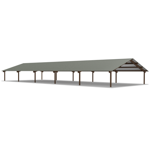 CAD Drawings BIM Models RCP Shelters, Inc. Tube Steel Gable: TS-G40100-04