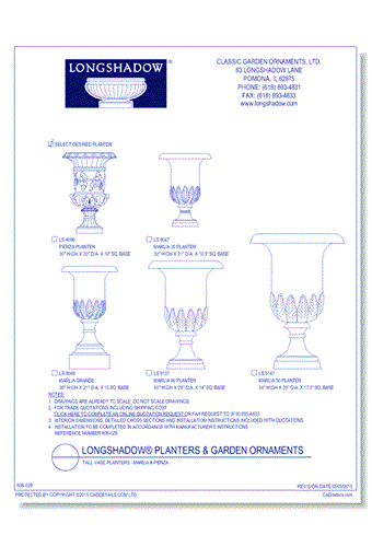 Tall Vase Planters - Marlia Collection & Pienza  (30 - 50 Inch High), Page Two
