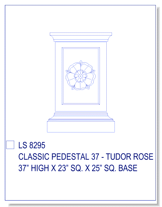 Classic Pedestal 37 - Tudor Rose