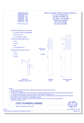 FG527 I-Beam Guardrail Marker - Specifications & Installation