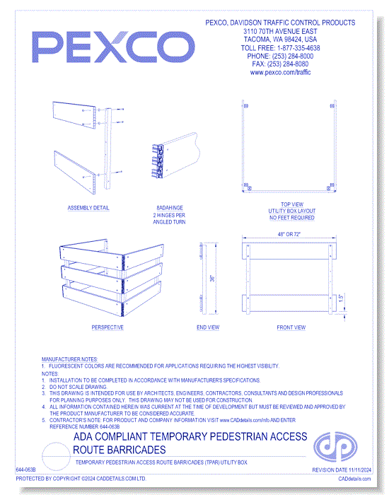 Temporary Pedestrian Access Route Barricades (TPAR) Utility Box