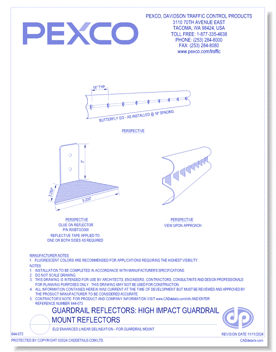 ELD Enhanced Linear Delineation Guardrail Mount