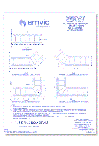 Typical Amvic 8 Inch Plus Forms