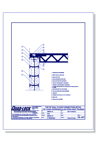 QL-207 Top Hung Perpendicular Open-Web Trusses