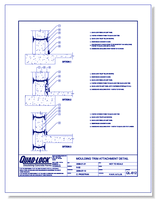 QL-612 Moulding Trim Attachment Detail