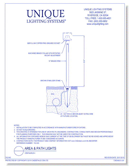 Brass Area Light: Centaurus 4