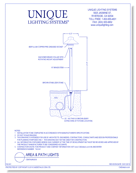 Brass Area Light: Centaurus 6