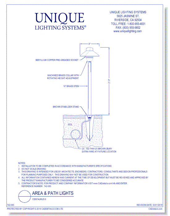 Brass Area Light: Centaurus 8