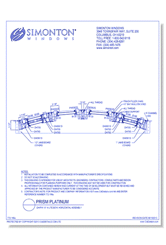 Prism Platinum: DH/PW 10° 4-Lite Bow, Horizontal Assembly