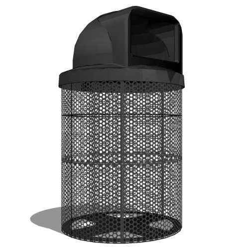 D6005DT - Rally 32 Gallon Trash Receptacle, Dome Top