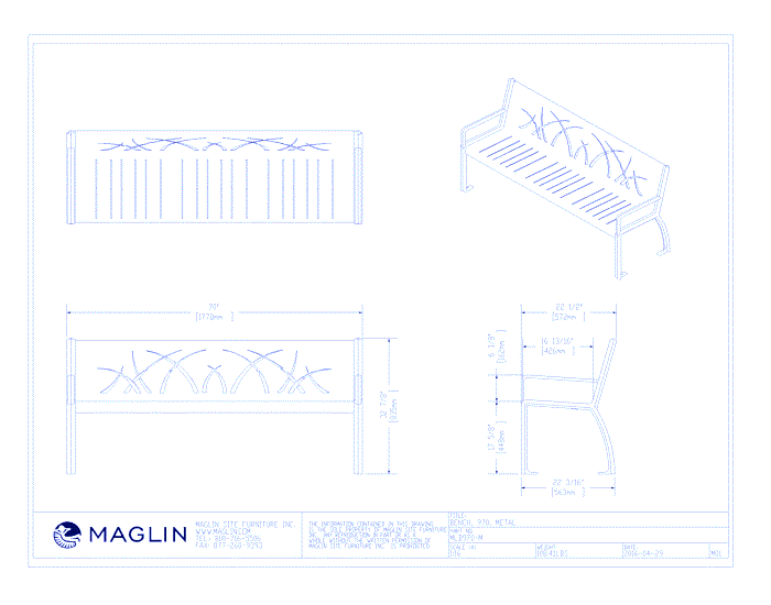 MBE-0970-00010 Bench (MLB970-M)