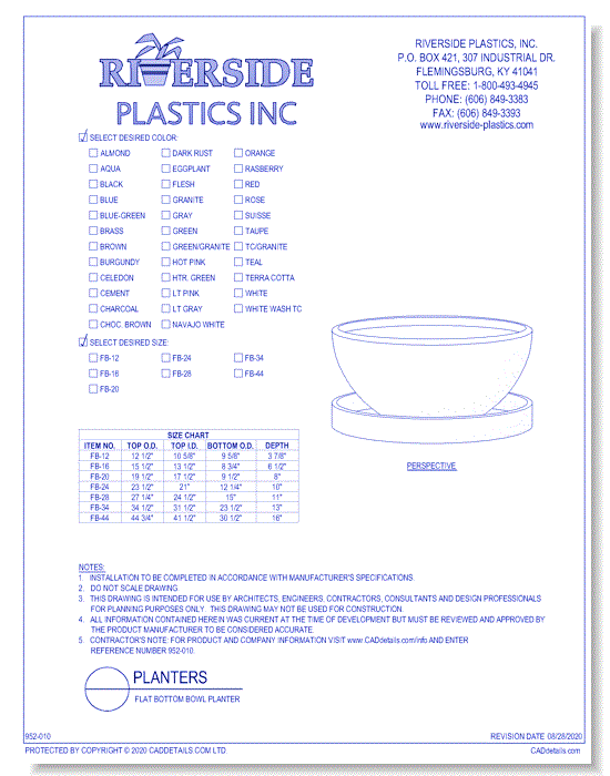 Flat Bottom Bowl Planter