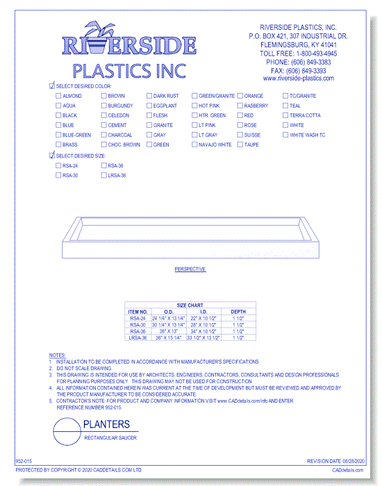 Rectangular Saucer